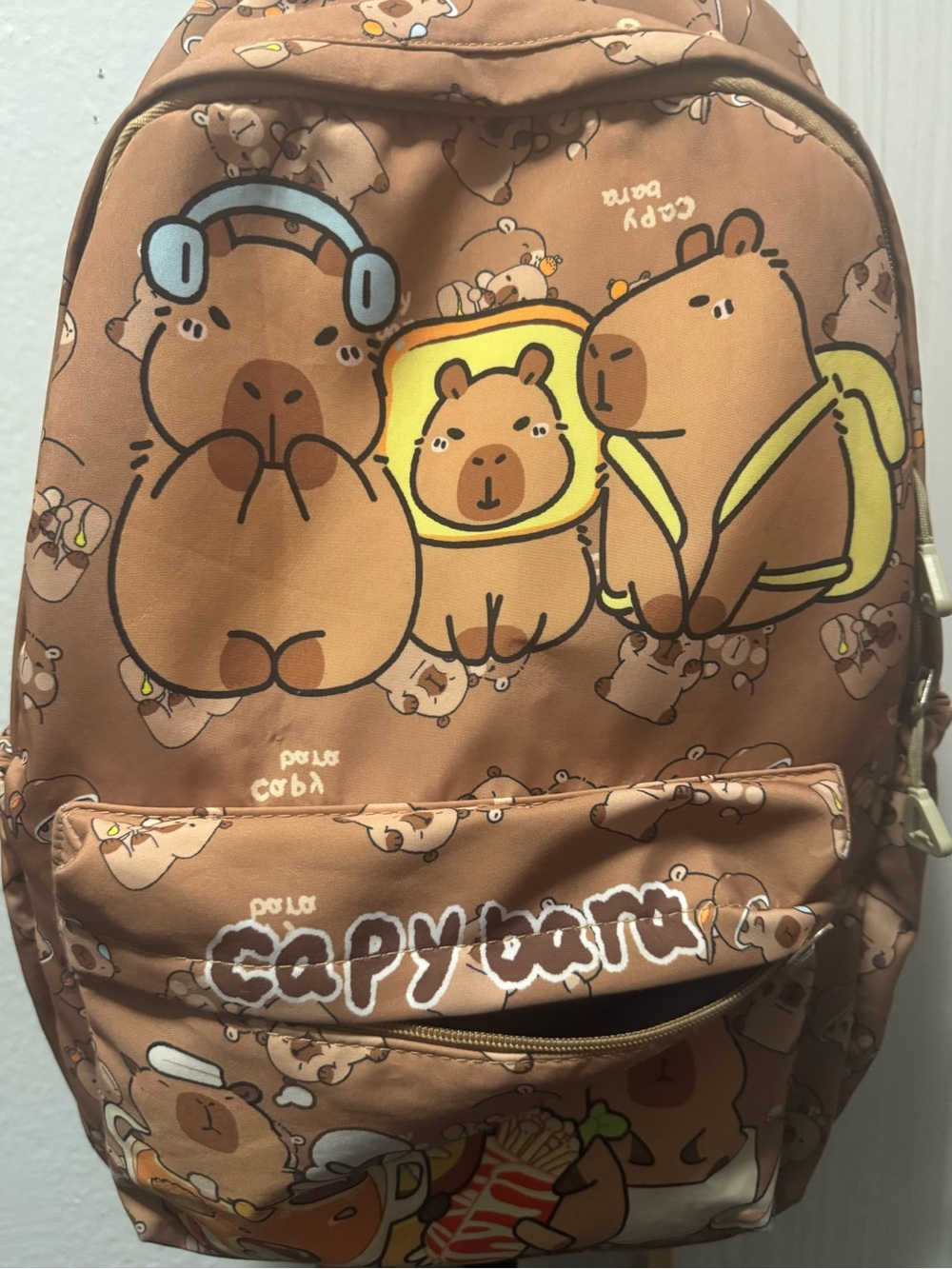 Capybara Brown Cartoon Backpack - Picture 9 of 9